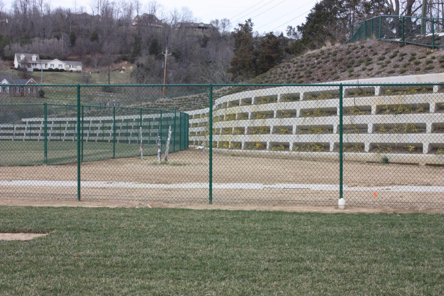 Terraced Evergreen precast retaining walls