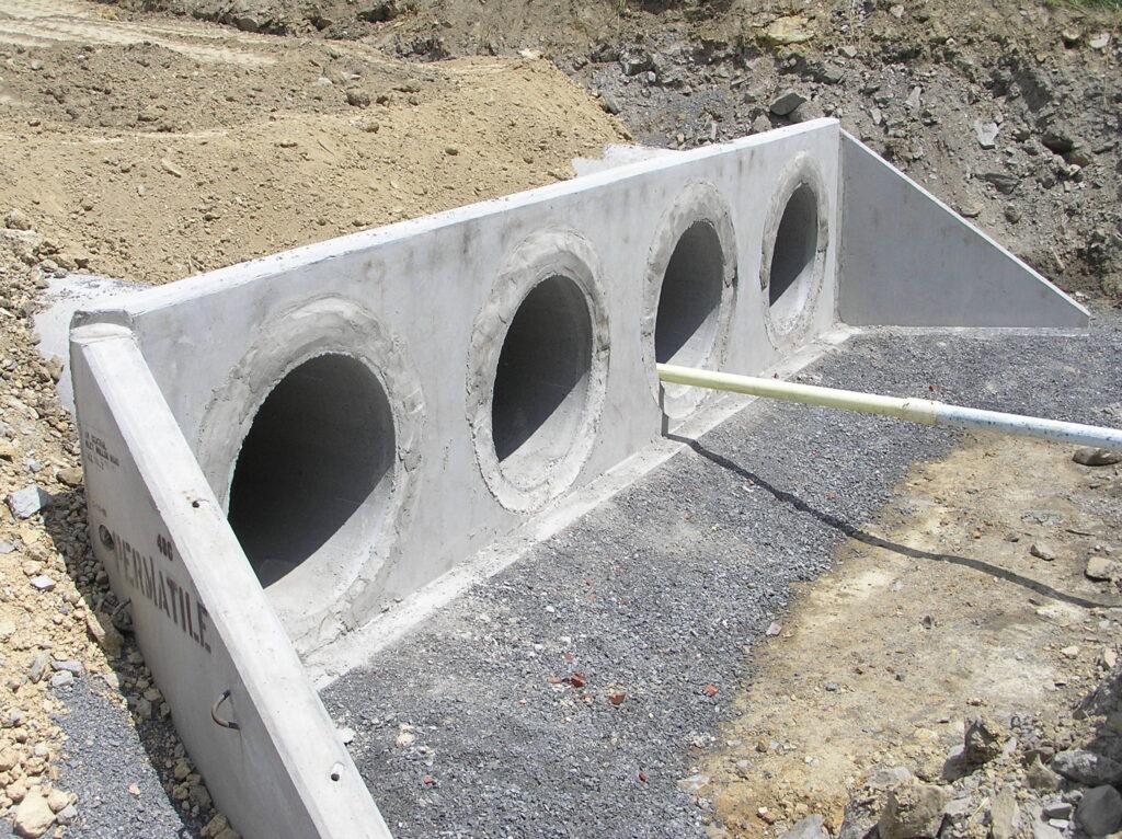 Precast box culvert sections produced by Permatile